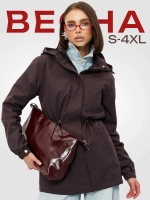 Ветровка с капюшоном удлиненная