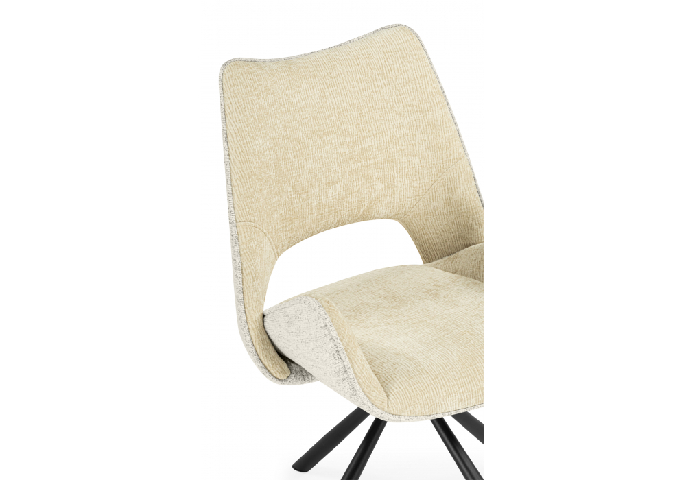 Стул на металлокаркасе Woodville Balaton 360 крутящийся beige, black, ножки черные