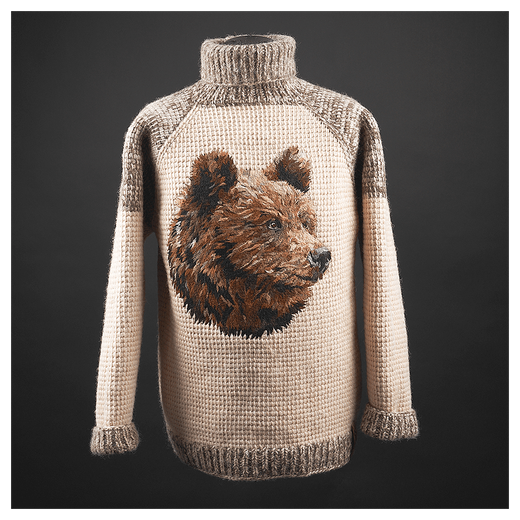 Шерстяной свитер «Сибирский душегрей» медведь
