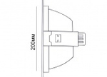 Светильник светодиодный Downlight FL-LED DLA 30W 4200K 2600lm D220/d200x50mm 30 Foton 605740