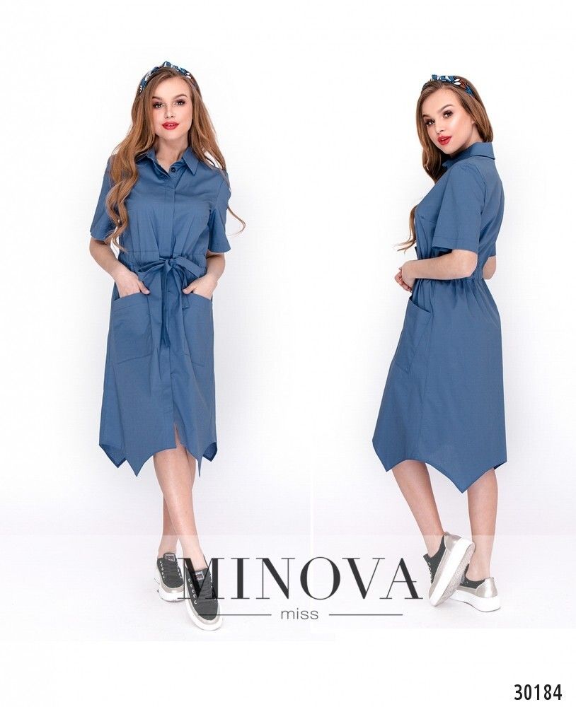 Платье 8604-джинс Minova Платье 8604-джинс Minova