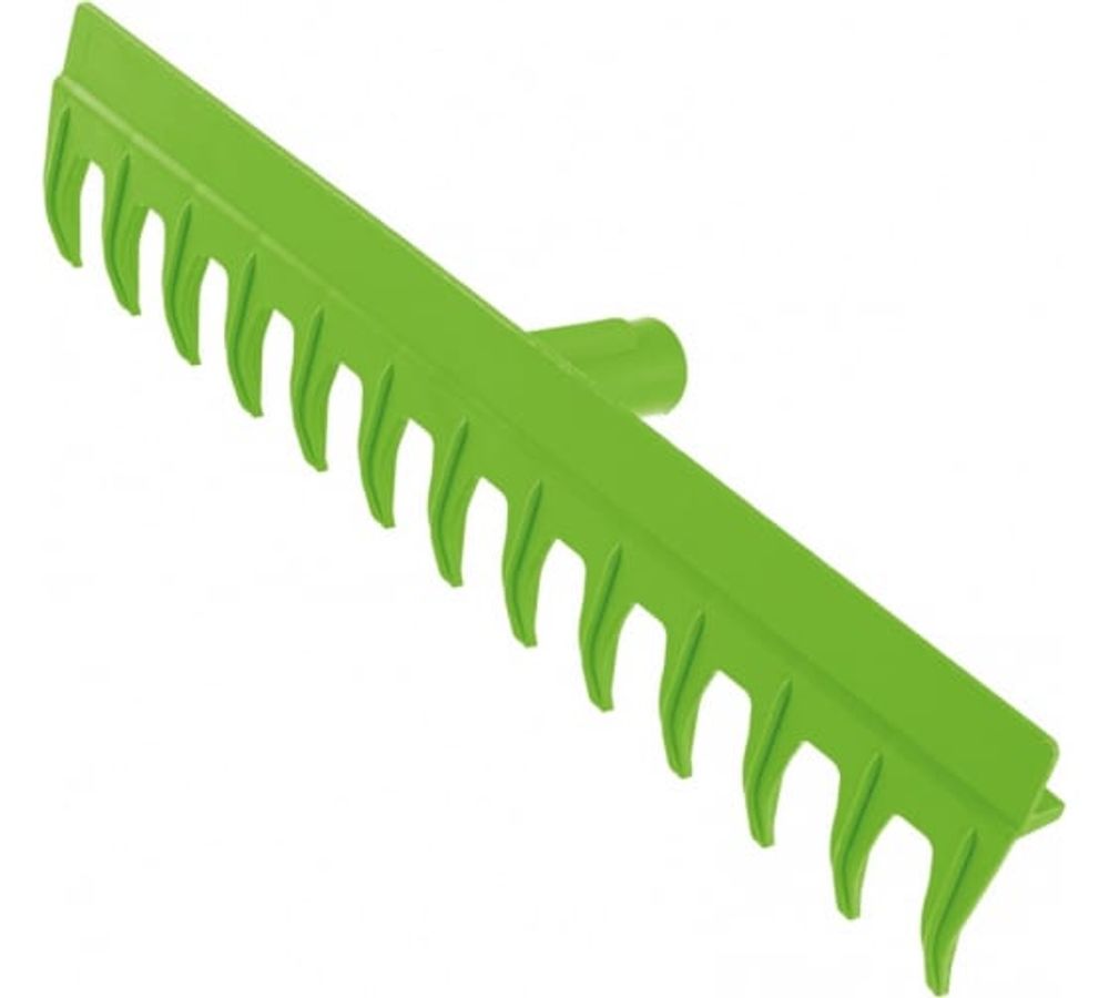 61730 Грабли пластиковые, 430 мм, 13 прямых зубьев, металлический черенок Сибртех