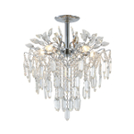 Люстра на штанге 5x40Вт E14, металл/хрусталь, хром/прозрачный