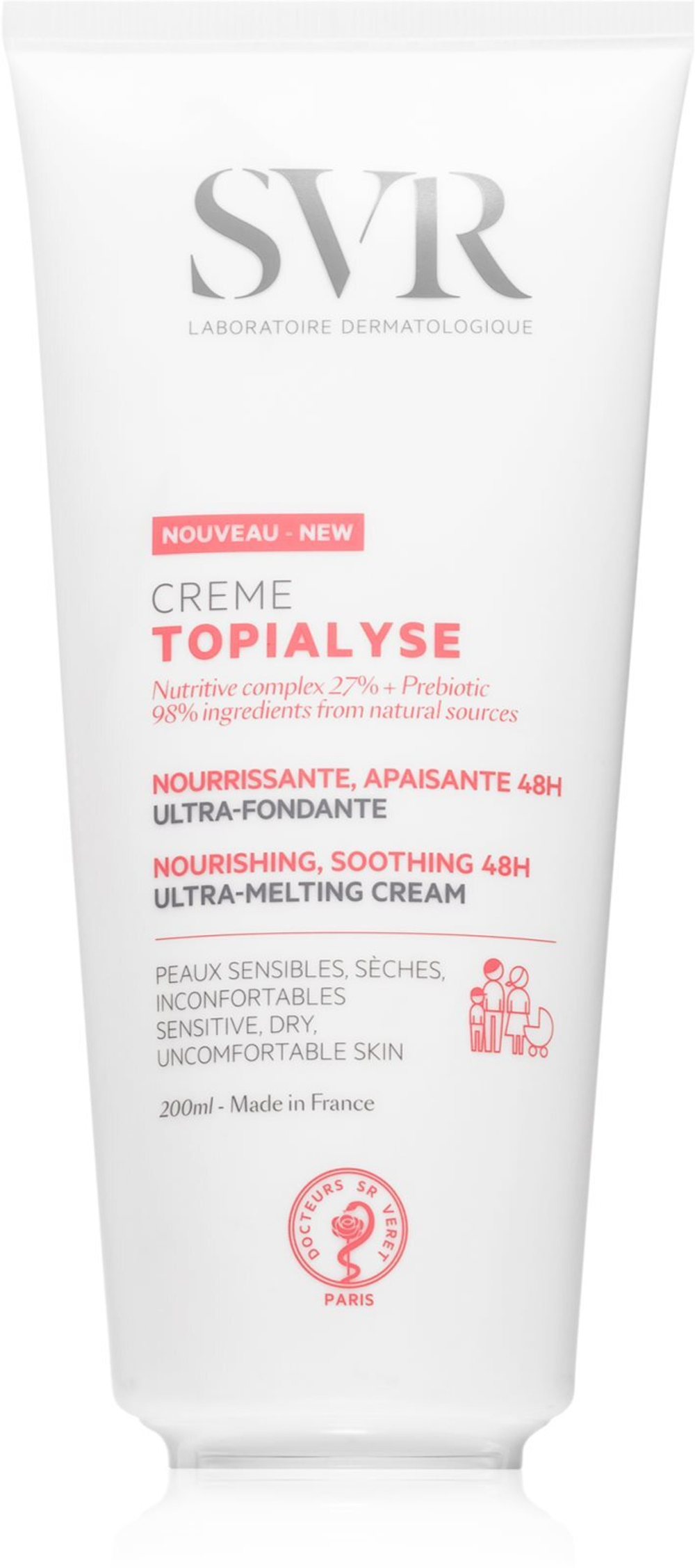 SVR Topialyse - интенсивно питательный крем для чувствительной кожи /   200  ml  / GTIN 3662361002436