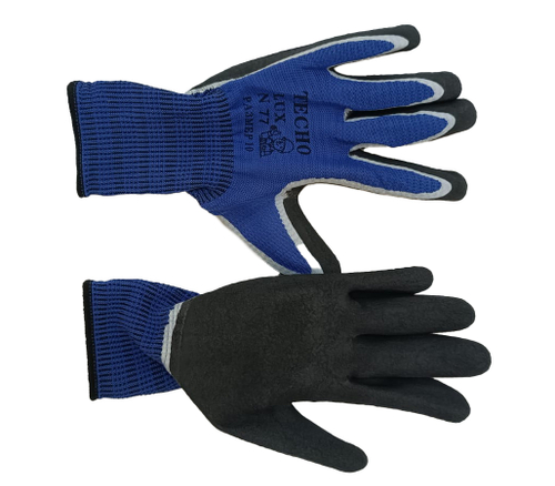 Перчатки нейлоновые с черным вспененным покрытием N77(уп-12шт)