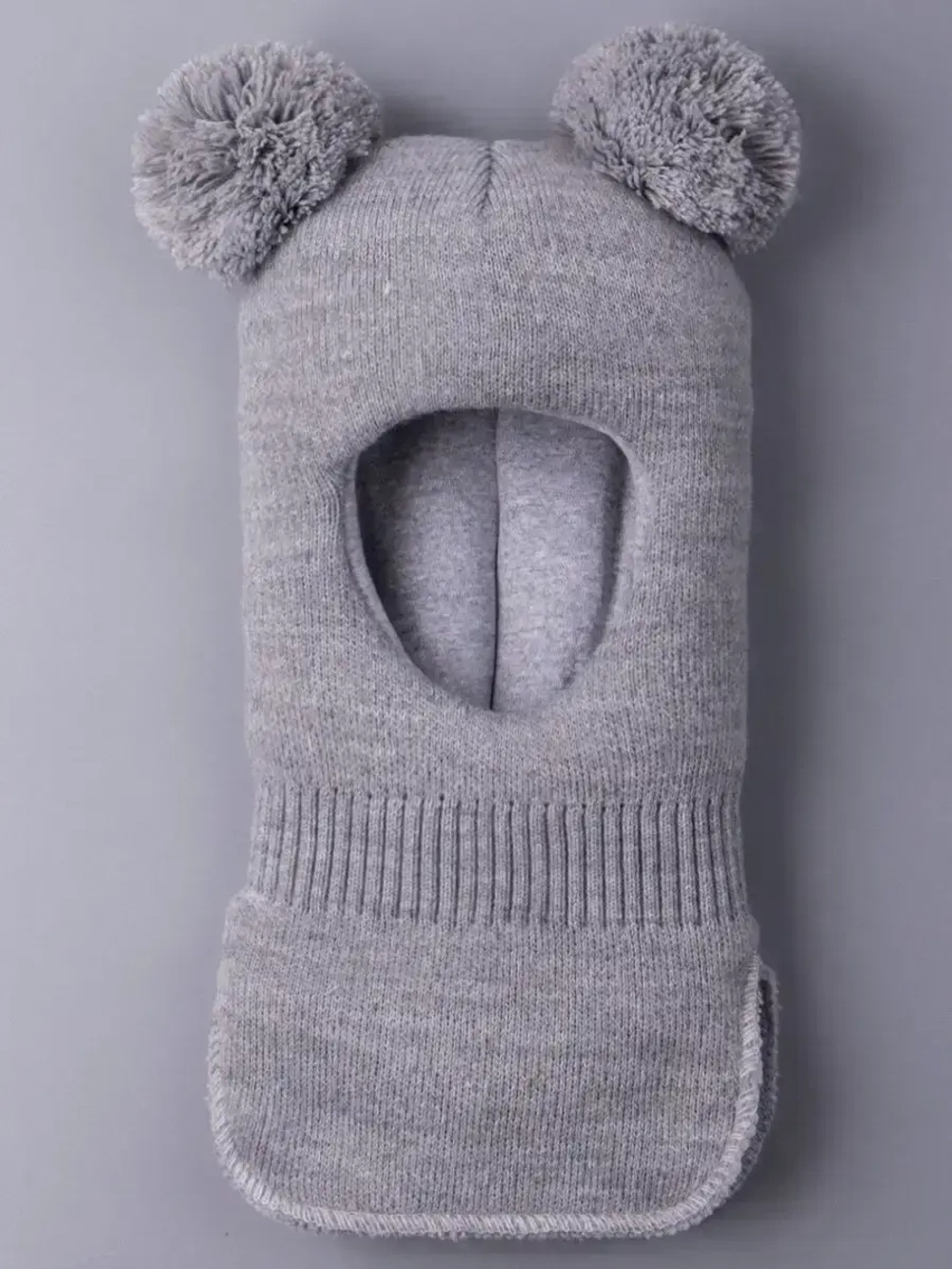 Шапка шлем детская зимняя вязаная