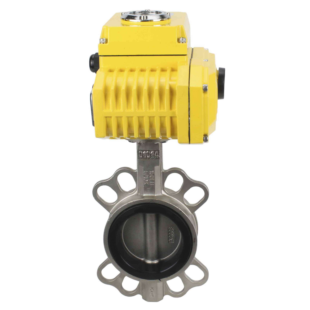 Water Butterfly Valve Elephant 316l-nbr-elephant-380, body material - stainless steel AISI 316L, disk material - stainless steel AISI 316L, seal - NBR, electric actuator operated