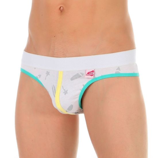 Трусы мужские слипы белые с широкой резинкой Van Baam 35728