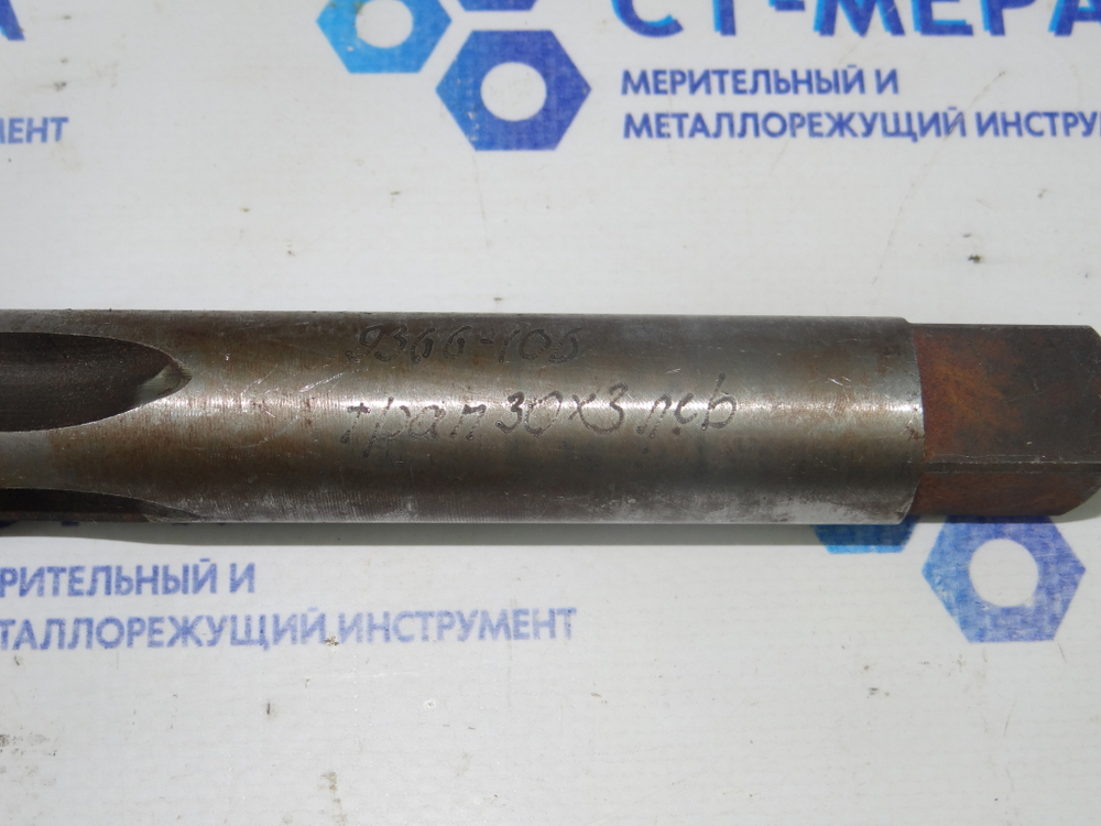 Метчик трапецеидальный Tr30х3 Р6М5 L=240мм 9366-106 левый