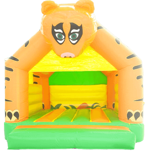 Детский надувной батут "Тигр на прогулке" с крышей