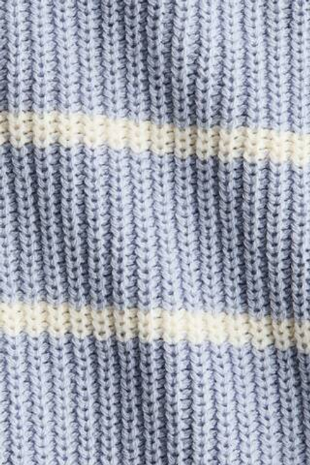 H&M Свитер из хлопковой смеси в полоску, cветло-голубой