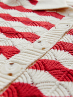 Кардиган вязаный для девочки Next E25-054, Белый, Красный