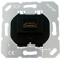 Donel механизм HDMI 2.0a, черный, разъем Type A 180° 4K Full HD @ 48 Hz 3D, HDR, серия STRS