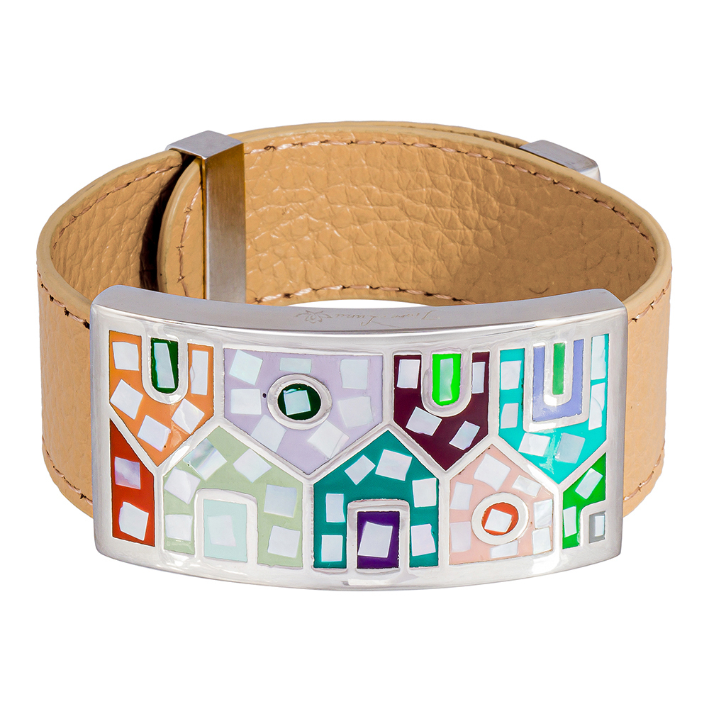 Браслет Fiore Luna на желтом кожаном ремешке CB11318-1 V