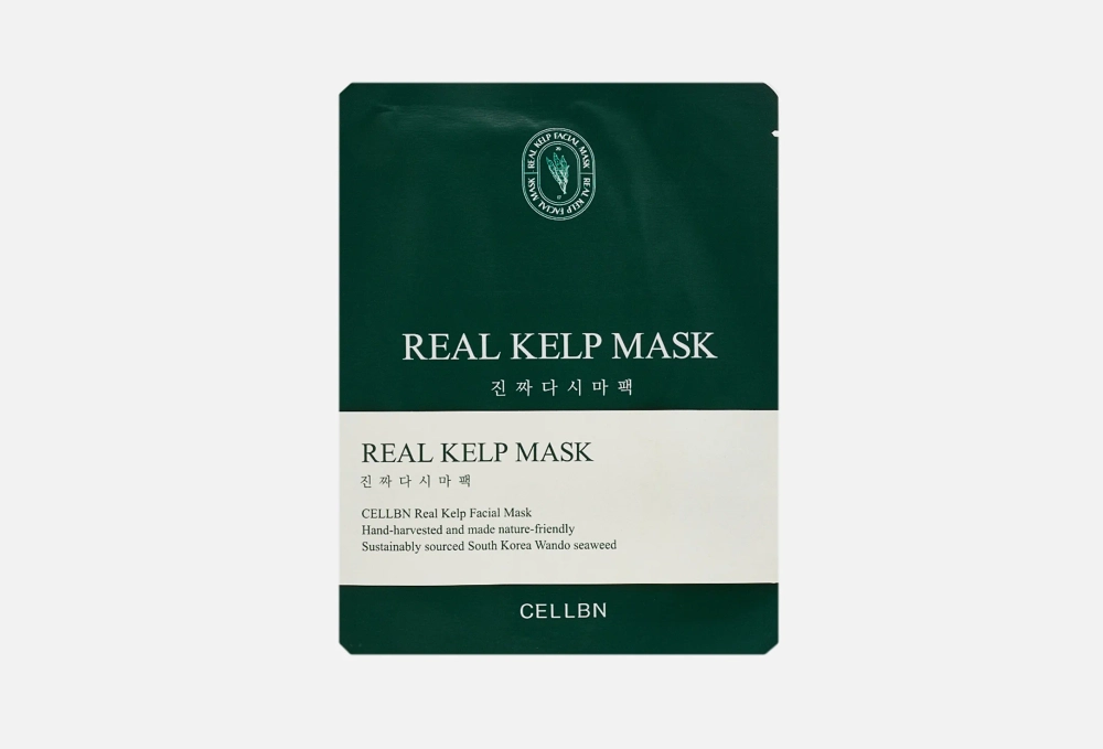 CELLBN Mаска для лица с ламинарией и медом - REAL KELP NATURE MASK, 1шт.