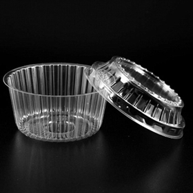 Креманка пластиковая без ножки с крышкой 1 шт