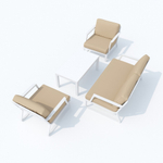 Лаунж зона Ideal Patio ЭСТИВО бежевая - белый каркас