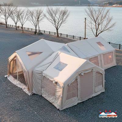 Пневмокаркасная палатка «Летний Уют» 3,6×3,6×2,5 м — семейная, кемпинговая из ПВХ