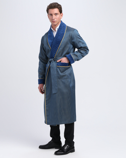 Халат жаккардовый со стеганными бортами