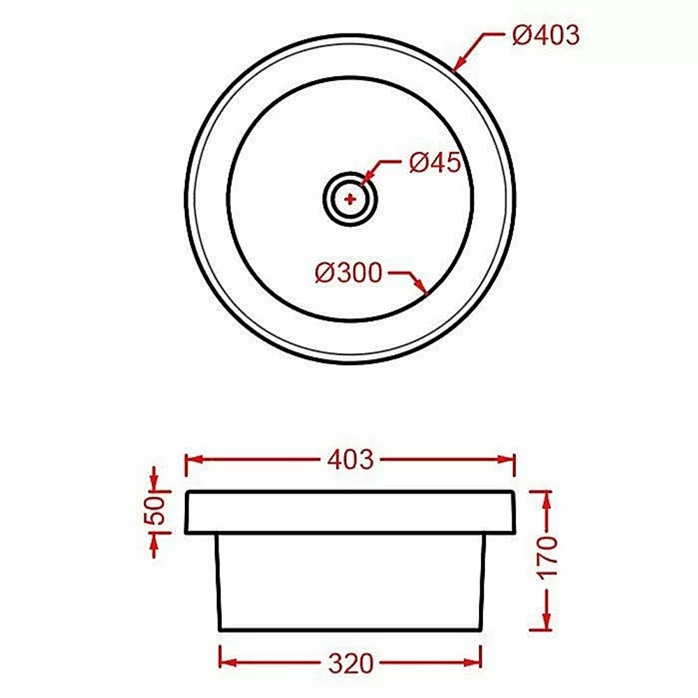 Раковина Artceram Fuori Scala 40,3 TFL032 17 00 черная матовая