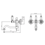 Смеситель для ванны Caprigo Adria Classic Metal 03M-518-vot бронза
