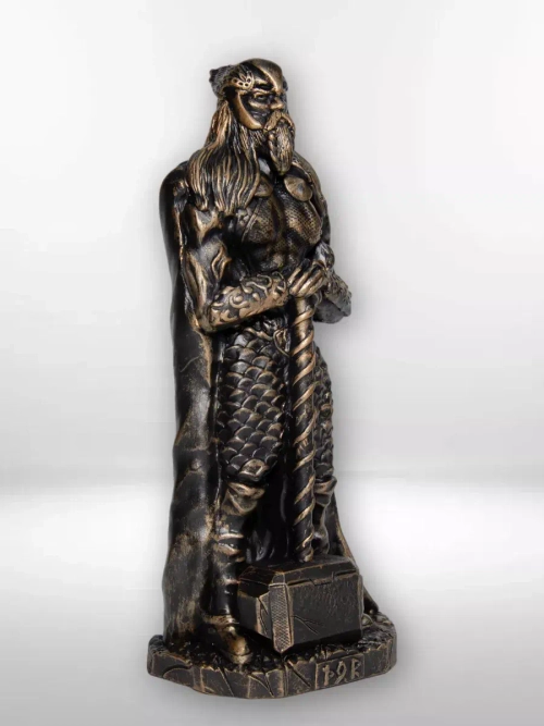 Коллекционная алтарная фигурка статуэтка скандинавский Бог Тор оберег для дома