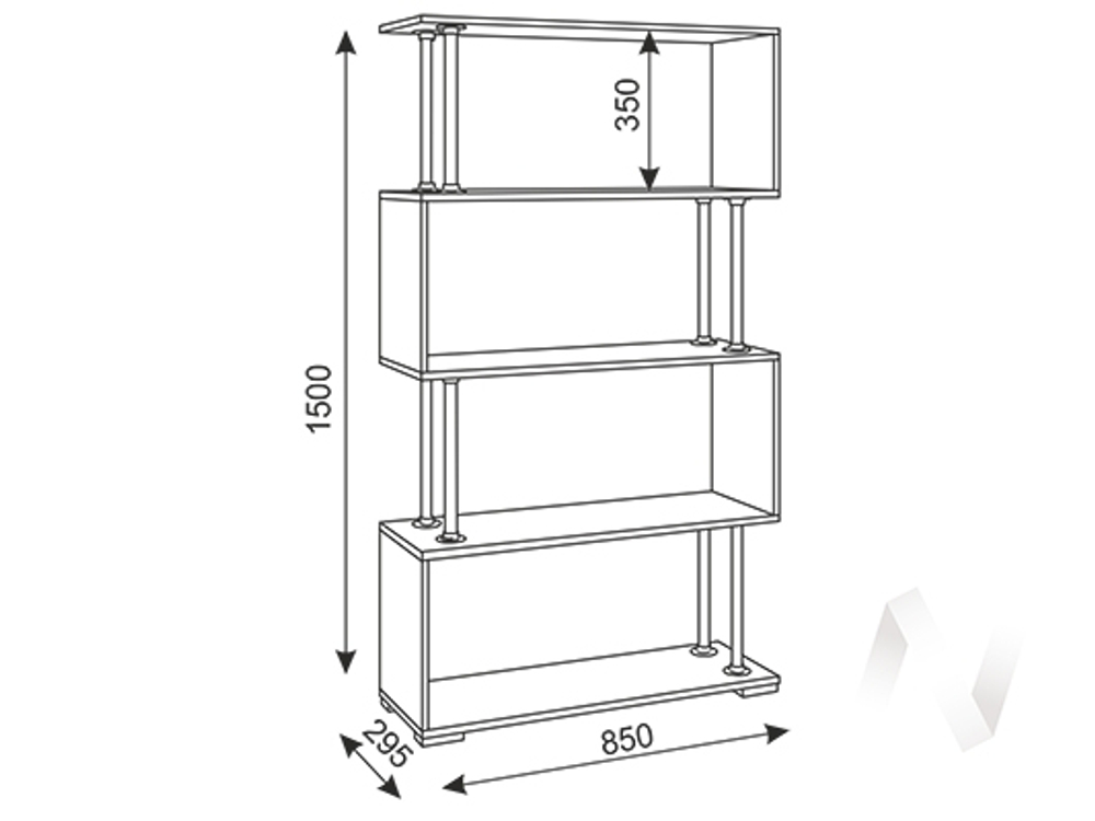 Стеллаж Зигзаг-2