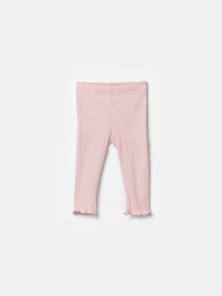 Лосины с волнистым краем "Дымчатая роза" 0+