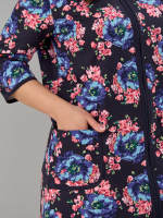 Халат Хф-362/синийголубой-пион