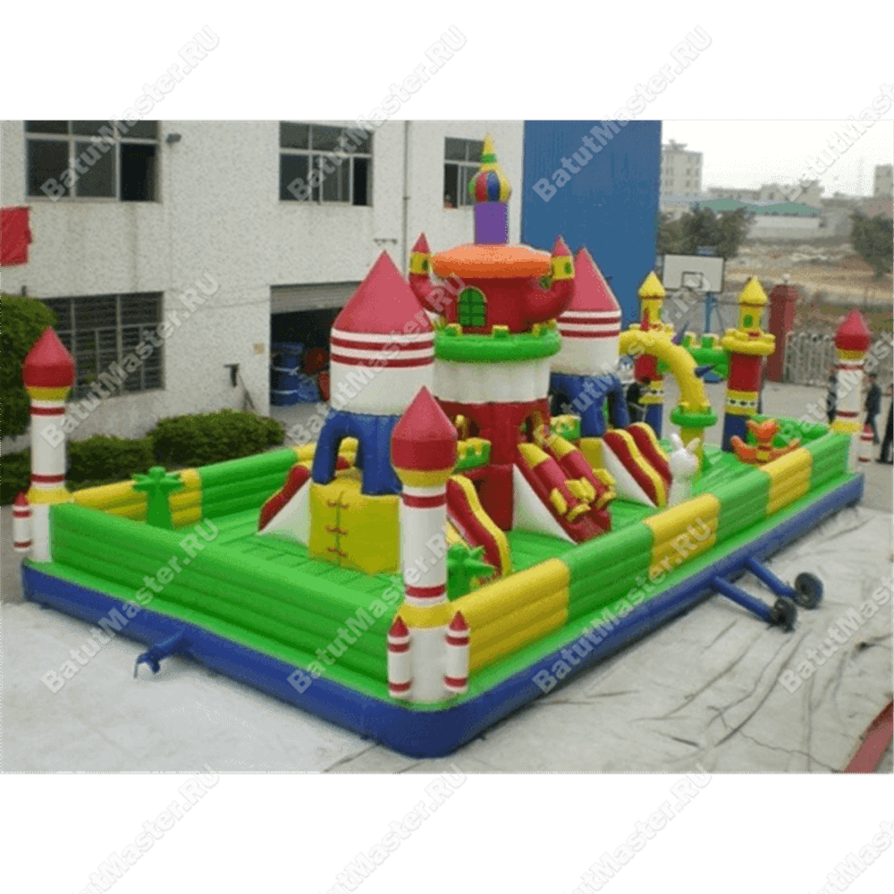 Коммерческий надувной батут "Зелёный замок"