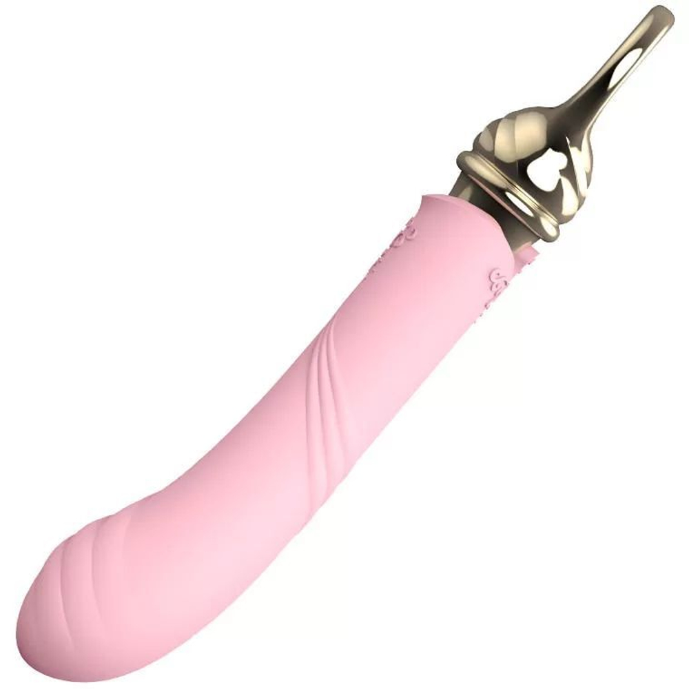 Розовый вибратор для G-точки Courage - 20,6 см.