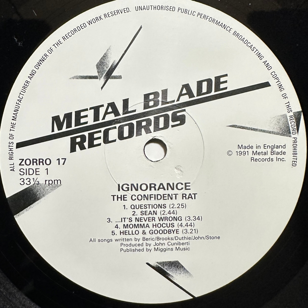 Ignorance- The Confident Rat (Англия 1991г.)