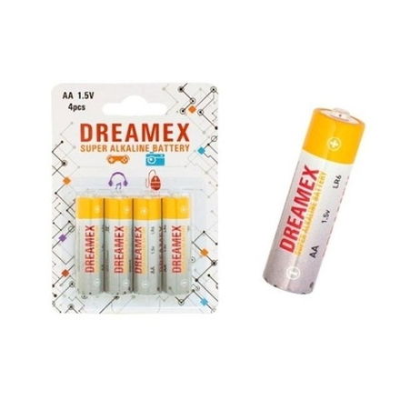Dreamex батарейки алкалиновые 4 шт.(АА пальчиков.) *12*120