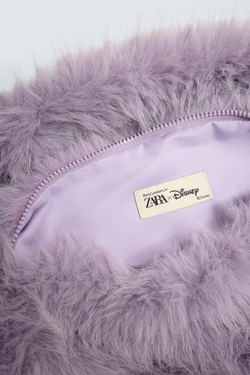 ZARA Х DISNEY БОЛЬШАЯ СУМКА ИЗ ИСКУССТВЕННОГО МЕХА, ЦВЕТ МАЛЬВЫ