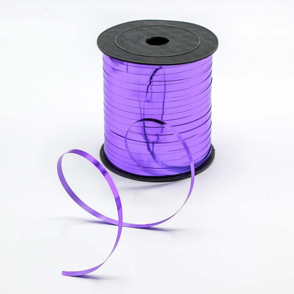 Лента Полипропилен 0,5см х 274м бобина металлизированная (Сиреневый)