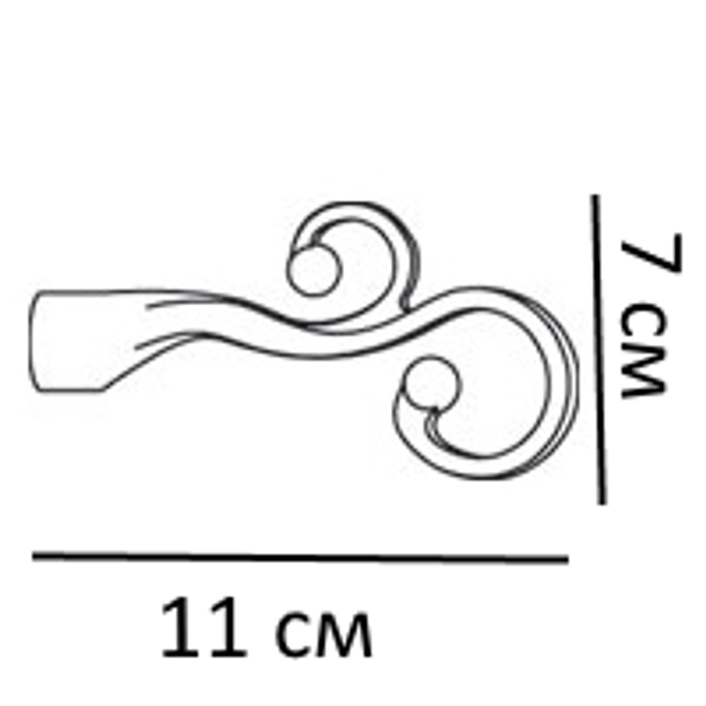Наконечники металлические d16 мм Артик Флора, цвет белое золото