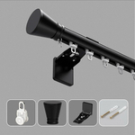 Прочный алюминиевый карниз для штор, настенный монтаж