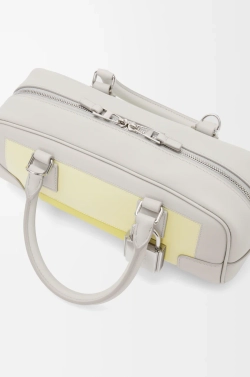 Loewe Укороченная сумка Amazona 23 из телячьей кожи наппа, серый/желтый