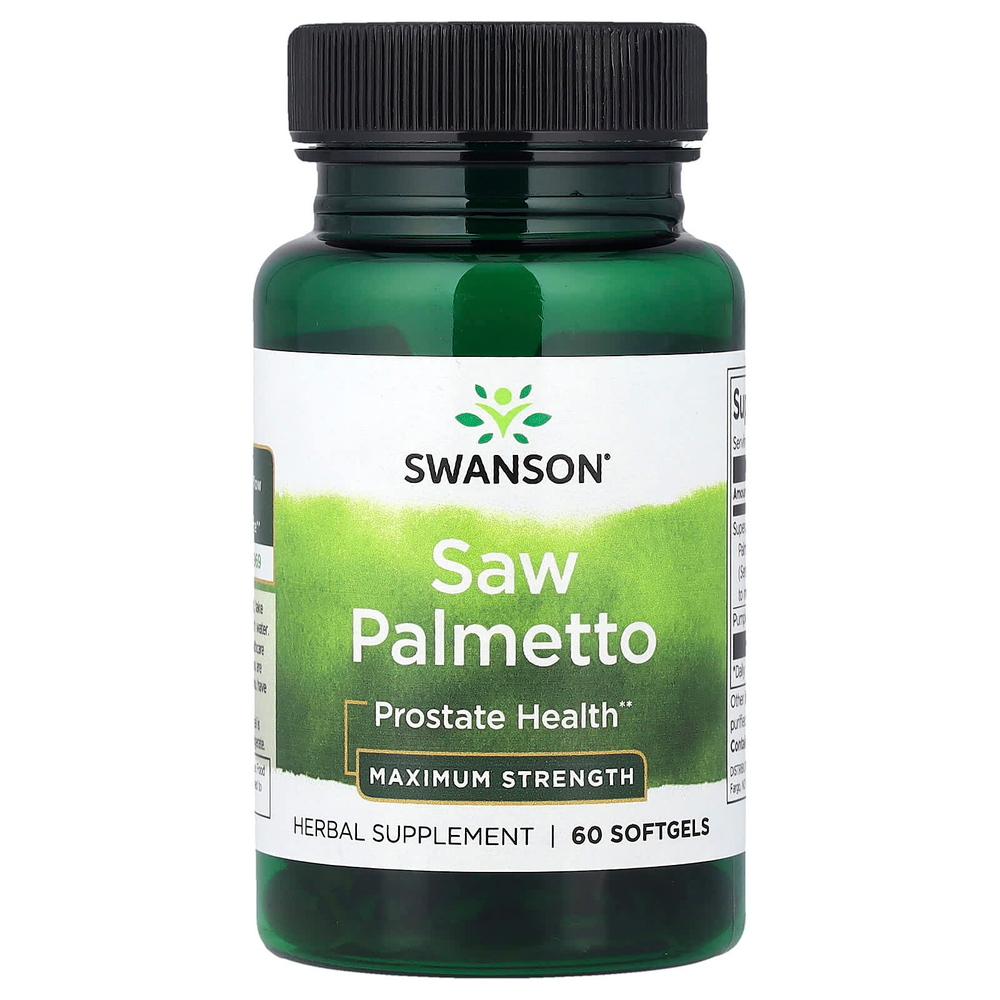 Swanson Vitamins, сереноя, максимальная сила действия, 60 капсул