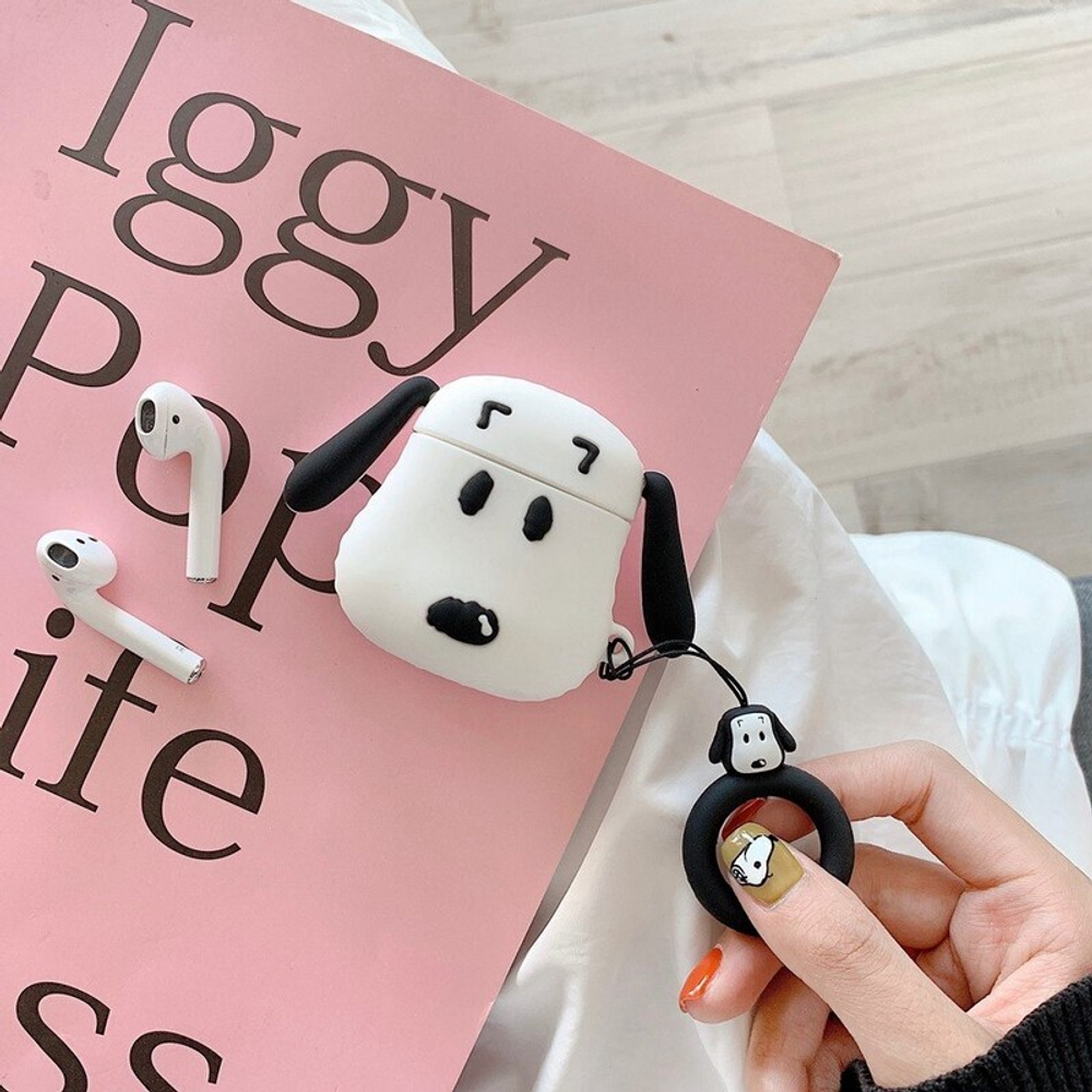 Чехол для AirPods/AirPods 2 3D Snoopy №2 (белый)