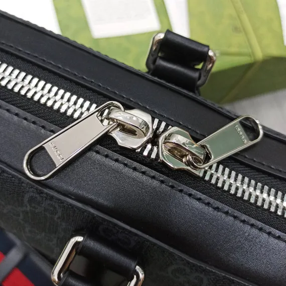 Мужской портфель Gucci GG Briefcase, серый