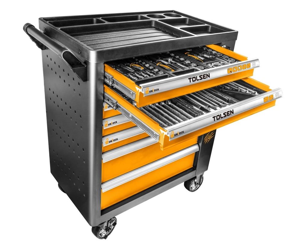 TOLSEN (TT85416) Набор инструментов "CHAMPION" в черной тележке, 239 предметов