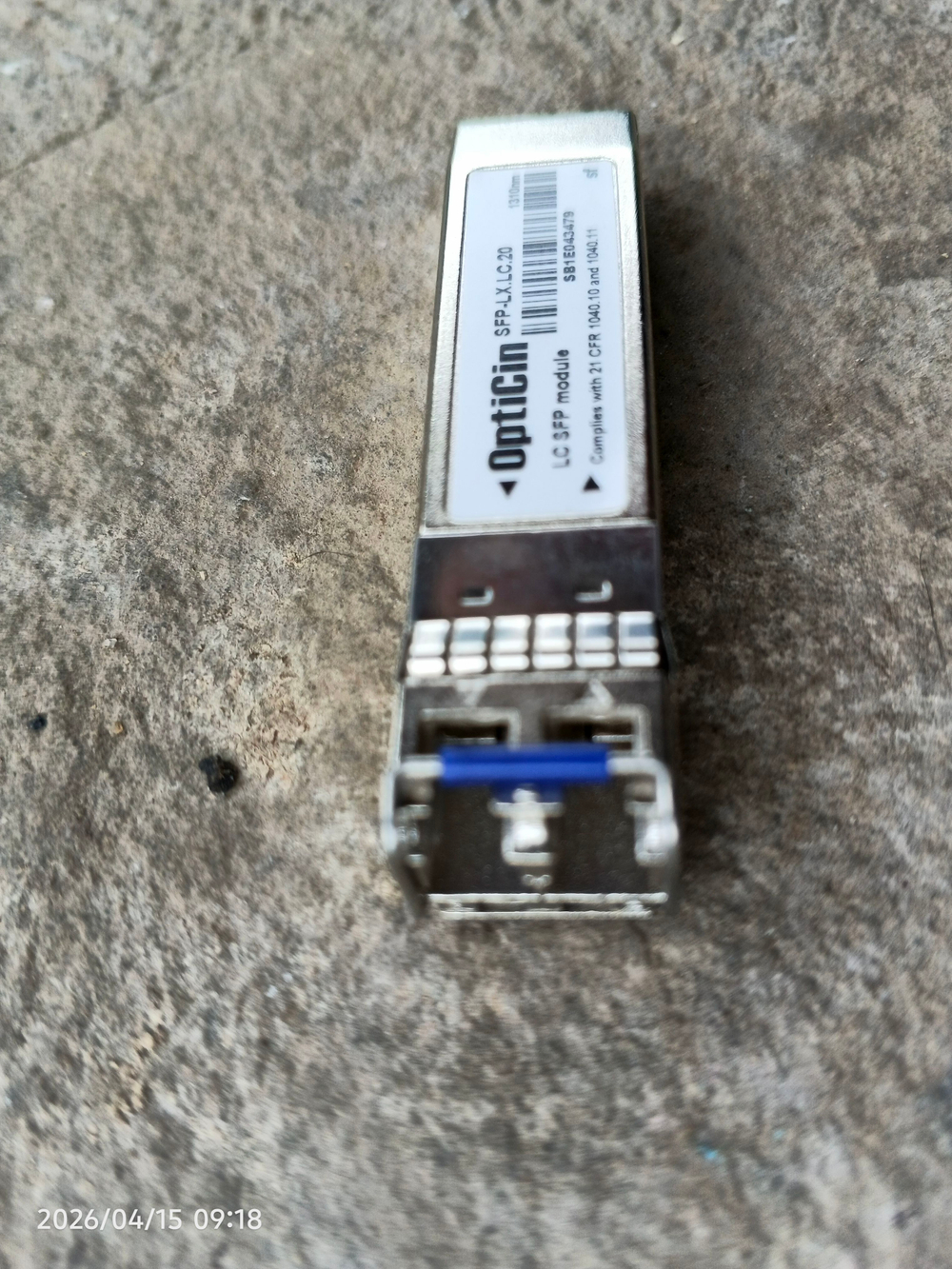 Трансивер SFP, 1,25Gb/s, SM 1310нм, 2х волоконный, LC duplex, дальность 20км