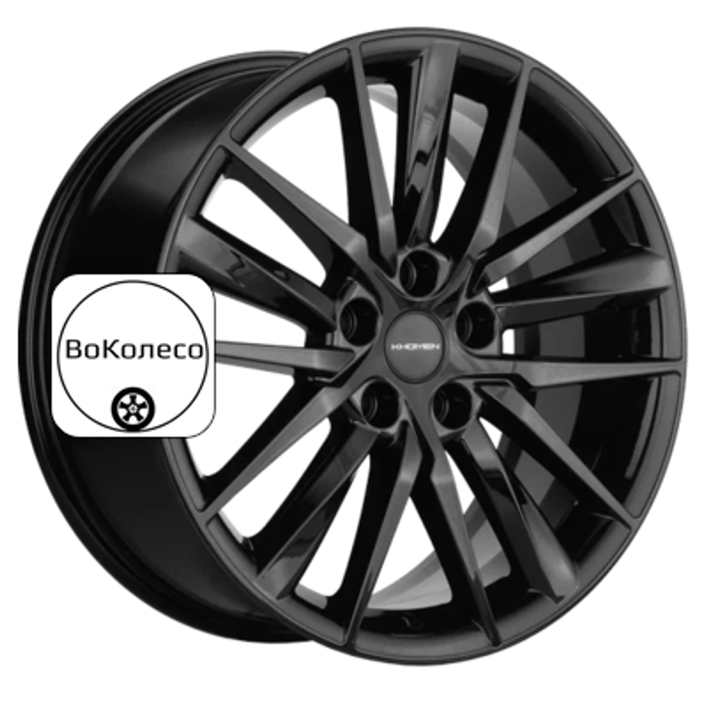 8x18/5x112 ET39 D66,6 KHW1807 (A6/Q5) Black Khomen Wheels
