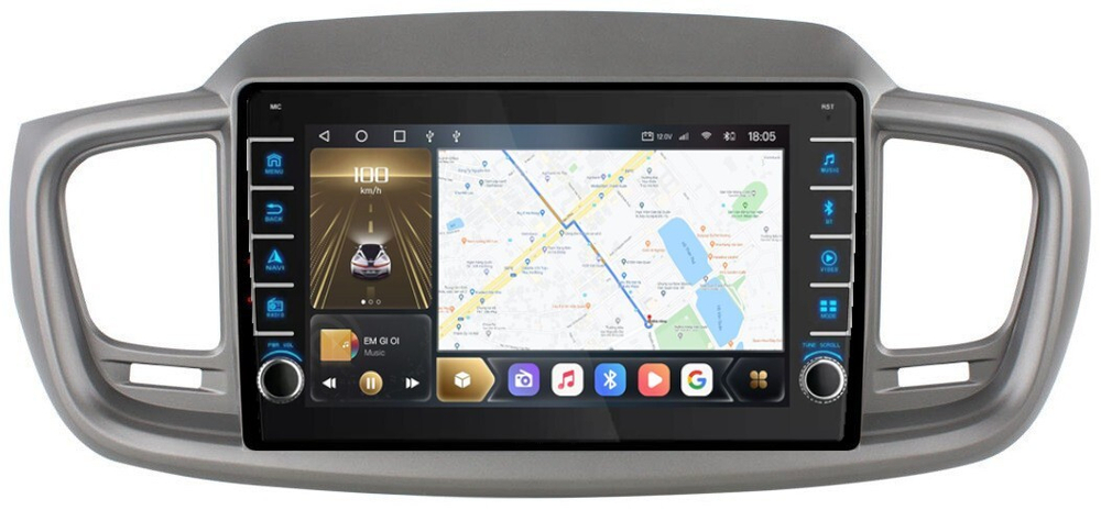 Магнитола для KIA Sorento Prime 2015+ (UM) - Carmedia OL-1738 (кнопки и крутилки), Android 12, TS10, CarPlay, 4G SIM-слот