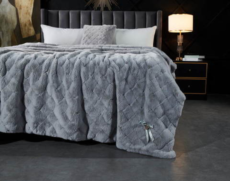 Плед 220х240 Sofi De MarkO Бернард светло-серый