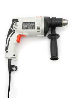 Дрель ударная электрическая , EWA ДУ 1000, 1000 Вт, регулировка оборотов 0-3200 об/мин, 40000 уд/мин, патрон 13 мм