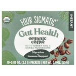 Four Sigmatic, Gut Health, органический растворимый кофе, трутовик разноцветный и грибы чага, средняя обжарка, 10 пакетиков, 2,5 г (0,09 унции)