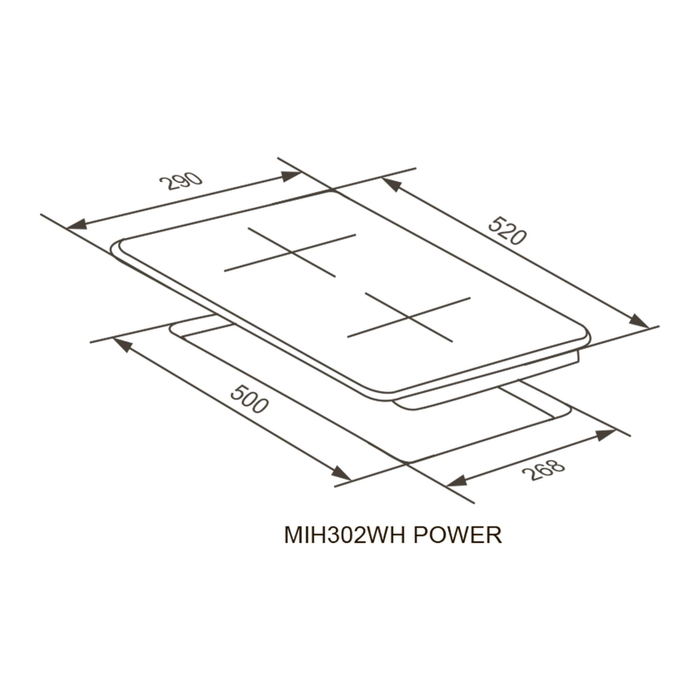 Индукционная варочная панель Meferi MIH302WH POWER фото 11