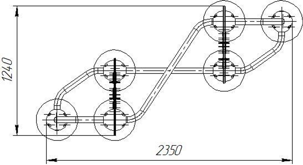 Детский спортивно-игровой комплекс для улицы серия "Сфера" Romana 057.14.00